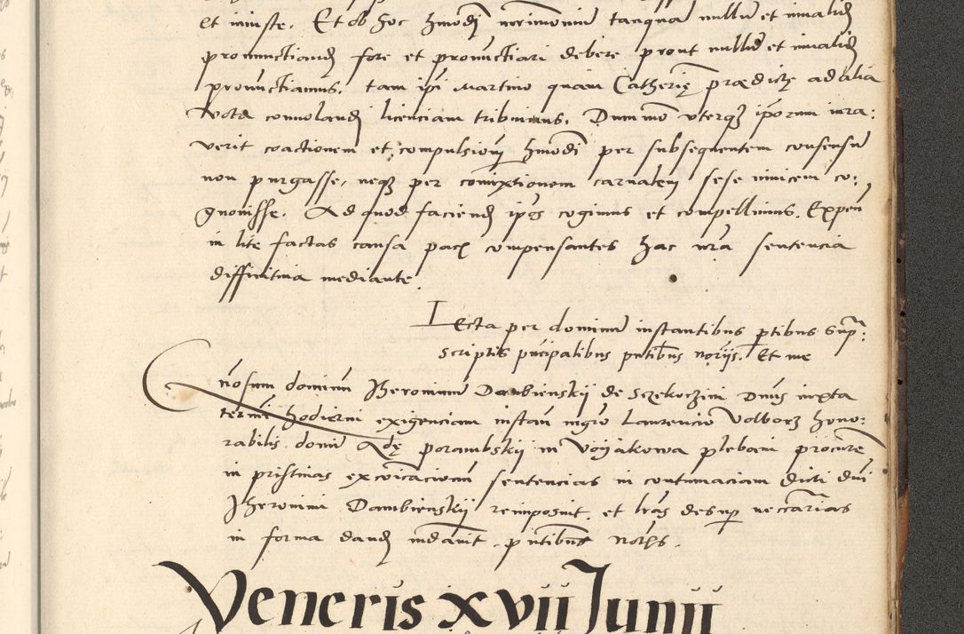 Zdjęcie nr 441 dla obiektu archiwalnego: Acta actorum causarum, sentenciarum et obligationum coram reverendo patre domino Paulo Crassowsky Varschoviensi et Omnium Sanctorum preposito, canonico vicarioque in spiritualibus ex commissione reverendissimi in Christo patris et domini domini Petri Dei gratia episcopi Cracoviensis ac officiali generali Cracoviensi ad annum Domini 1540, cuius indictio est 13, pontificatus sanctissimi in Christo patris et domini nostri domini Pauli divina providencia pape tercii anno sexto a die ac mense infrascriptis feliciter continuantur