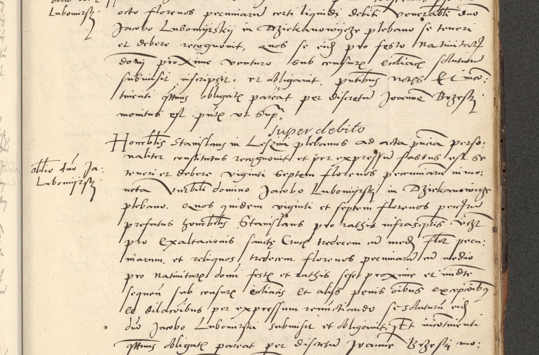 Zdjęcie nr 442 dla obiektu archiwalnego: Acta actorum causarum, sentenciarum et obligationum coram reverendo patre domino Paulo Crassowsky Varschoviensi et Omnium Sanctorum preposito, canonico vicarioque in spiritualibus ex commissione reverendissimi in Christo patris et domini domini Petri Dei gratia episcopi Cracoviensis ac officiali generali Cracoviensi ad annum Domini 1540, cuius indictio est 13, pontificatus sanctissimi in Christo patris et domini nostri domini Pauli divina providencia pape tercii anno sexto a die ac mense infrascriptis feliciter continuantur