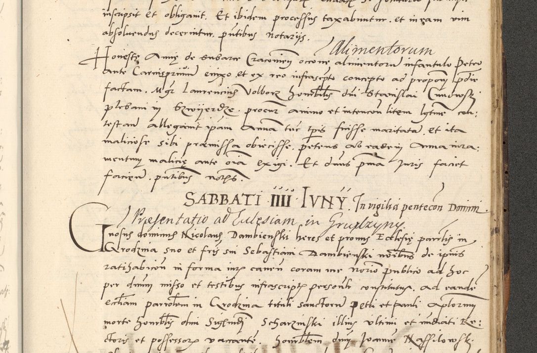 Zdjęcie nr 457 dla obiektu archiwalnego: Acta actorum causarum, sentenciarum et obligationum coram reverendo patre domino Paulo Crassowsky Varschoviensi et Omnium Sanctorum preposito, canonico vicarioque in spiritualibus ex commissione reverendissimi in Christo patris et domini domini Petri Dei gratia episcopi Cracoviensis ac officiali generali Cracoviensi ad annum Domini 1540, cuius indictio est 13, pontificatus sanctissimi in Christo patris et domini nostri domini Pauli divina providencia pape tercii anno sexto a die ac mense infrascriptis feliciter continuantur