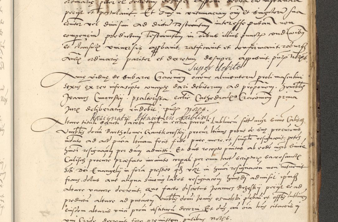 Zdjęcie nr 460 dla obiektu archiwalnego: Acta actorum causarum, sentenciarum et obligationum coram reverendo patre domino Paulo Crassowsky Varschoviensi et Omnium Sanctorum preposito, canonico vicarioque in spiritualibus ex commissione reverendissimi in Christo patris et domini domini Petri Dei gratia episcopi Cracoviensis ac officiali generali Cracoviensi ad annum Domini 1540, cuius indictio est 13, pontificatus sanctissimi in Christo patris et domini nostri domini Pauli divina providencia pape tercii anno sexto a die ac mense infrascriptis feliciter continuantur