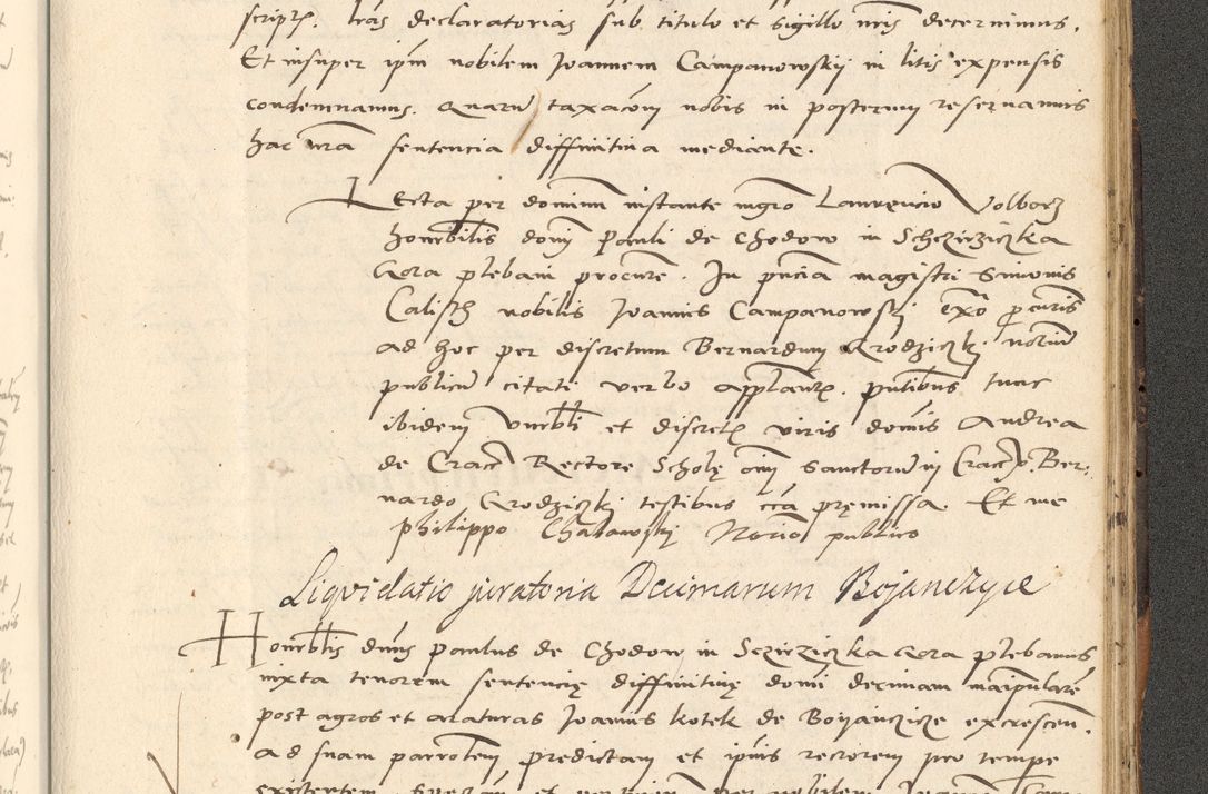 Zdjęcie nr 463 dla obiektu archiwalnego: Acta actorum causarum, sentenciarum et obligationum coram reverendo patre domino Paulo Crassowsky Varschoviensi et Omnium Sanctorum preposito, canonico vicarioque in spiritualibus ex commissione reverendissimi in Christo patris et domini domini Petri Dei gratia episcopi Cracoviensis ac officiali generali Cracoviensi ad annum Domini 1540, cuius indictio est 13, pontificatus sanctissimi in Christo patris et domini nostri domini Pauli divina providencia pape tercii anno sexto a die ac mense infrascriptis feliciter continuantur