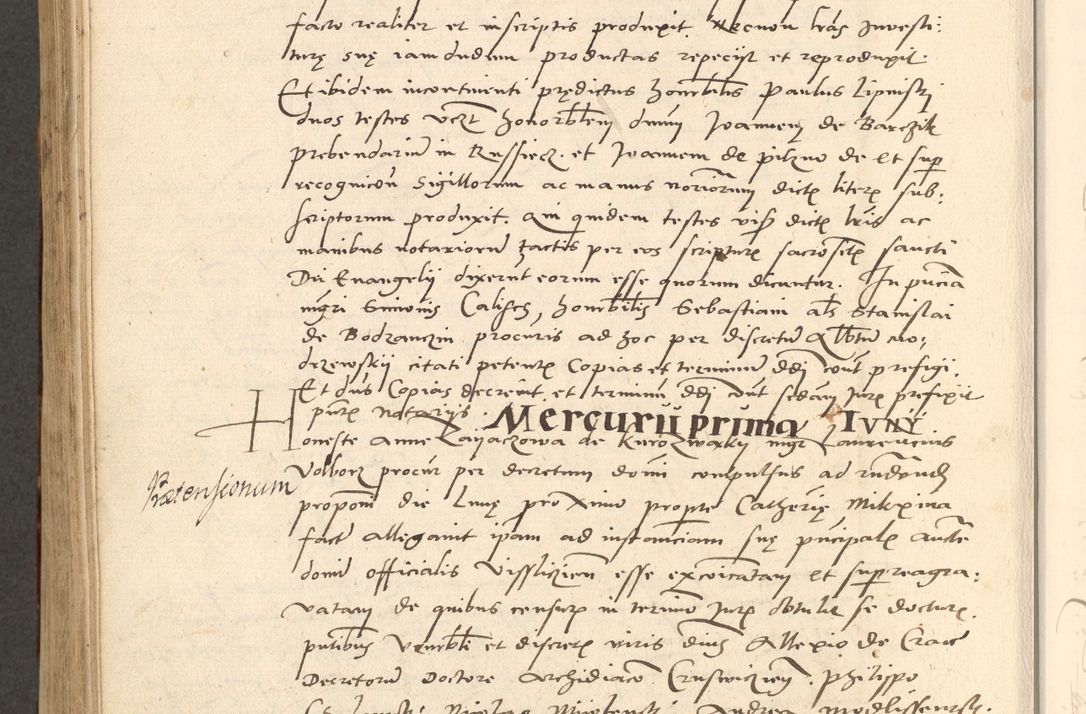 Zdjęcie nr 464 dla obiektu archiwalnego: Acta actorum causarum, sentenciarum et obligationum coram reverendo patre domino Paulo Crassowsky Varschoviensi et Omnium Sanctorum preposito, canonico vicarioque in spiritualibus ex commissione reverendissimi in Christo patris et domini domini Petri Dei gratia episcopi Cracoviensis ac officiali generali Cracoviensi ad annum Domini 1540, cuius indictio est 13, pontificatus sanctissimi in Christo patris et domini nostri domini Pauli divina providencia pape tercii anno sexto a die ac mense infrascriptis feliciter continuantur