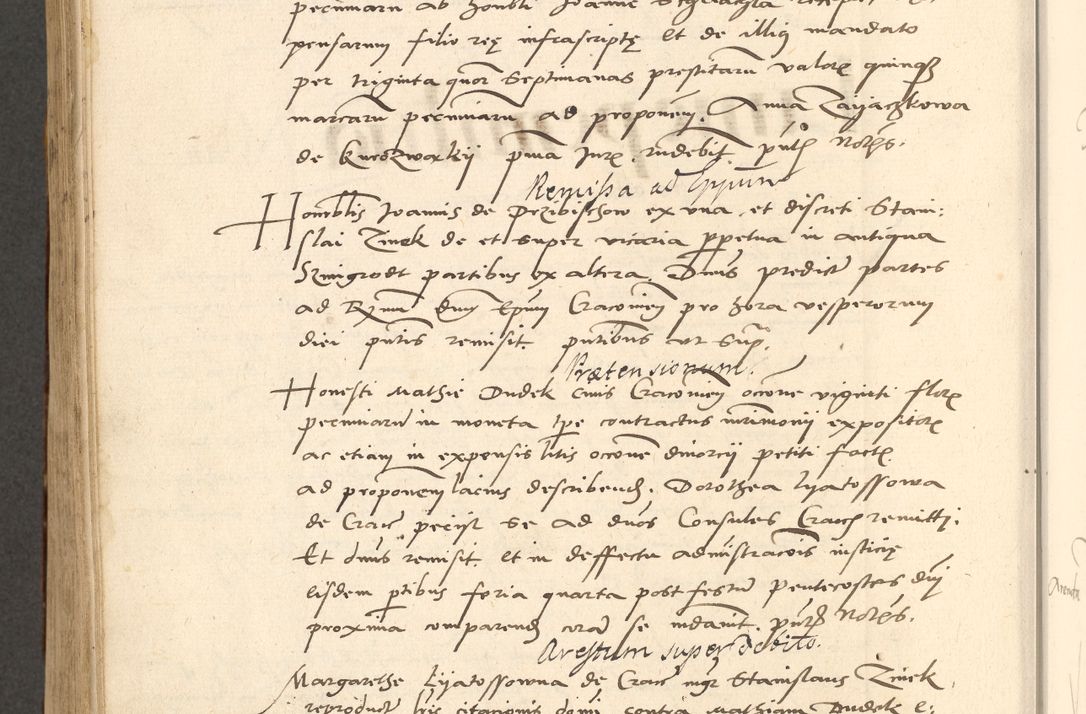 Zdjęcie nr 467 dla obiektu archiwalnego: Acta actorum causarum, sentenciarum et obligationum coram reverendo patre domino Paulo Crassowsky Varschoviensi et Omnium Sanctorum preposito, canonico vicarioque in spiritualibus ex commissione reverendissimi in Christo patris et domini domini Petri Dei gratia episcopi Cracoviensis ac officiali generali Cracoviensi ad annum Domini 1540, cuius indictio est 13, pontificatus sanctissimi in Christo patris et domini nostri domini Pauli divina providencia pape tercii anno sexto a die ac mense infrascriptis feliciter continuantur