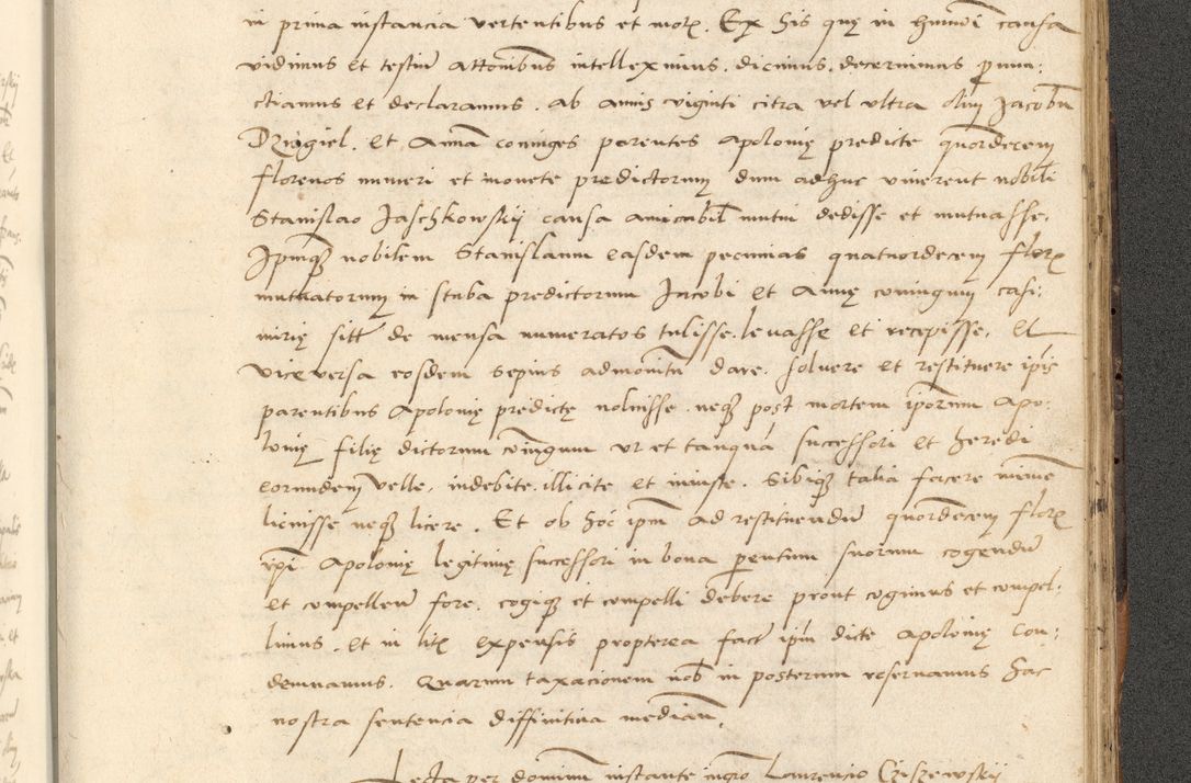Zdjęcie nr 477 dla obiektu archiwalnego: Acta actorum causarum, sentenciarum et obligationum coram reverendo patre domino Paulo Crassowsky Varschoviensi et Omnium Sanctorum preposito, canonico vicarioque in spiritualibus ex commissione reverendissimi in Christo patris et domini domini Petri Dei gratia episcopi Cracoviensis ac officiali generali Cracoviensi ad annum Domini 1540, cuius indictio est 13, pontificatus sanctissimi in Christo patris et domini nostri domini Pauli divina providencia pape tercii anno sexto a die ac mense infrascriptis feliciter continuantur