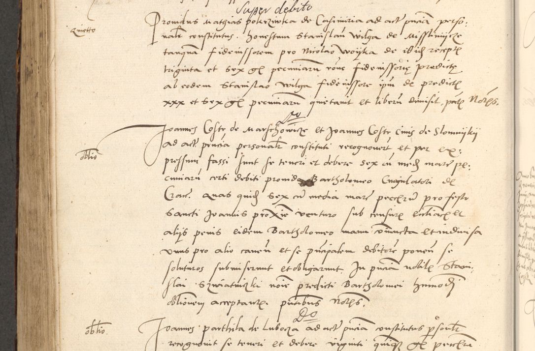 Zdjęcie nr 478 dla obiektu archiwalnego: Acta actorum causarum, sentenciarum et obligationum coram reverendo patre domino Paulo Crassowsky Varschoviensi et Omnium Sanctorum preposito, canonico vicarioque in spiritualibus ex commissione reverendissimi in Christo patris et domini domini Petri Dei gratia episcopi Cracoviensis ac officiali generali Cracoviensi ad annum Domini 1540, cuius indictio est 13, pontificatus sanctissimi in Christo patris et domini nostri domini Pauli divina providencia pape tercii anno sexto a die ac mense infrascriptis feliciter continuantur