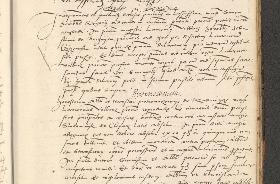 Zdjęcie nr 479 dla obiektu archiwalnego: Acta actorum causarum, sentenciarum et obligationum coram reverendo patre domino Paulo Crassowsky Varschoviensi et Omnium Sanctorum preposito, canonico vicarioque in spiritualibus ex commissione reverendissimi in Christo patris et domini domini Petri Dei gratia episcopi Cracoviensis ac officiali generali Cracoviensi ad annum Domini 1540, cuius indictio est 13, pontificatus sanctissimi in Christo patris et domini nostri domini Pauli divina providencia pape tercii anno sexto a die ac mense infrascriptis feliciter continuantur