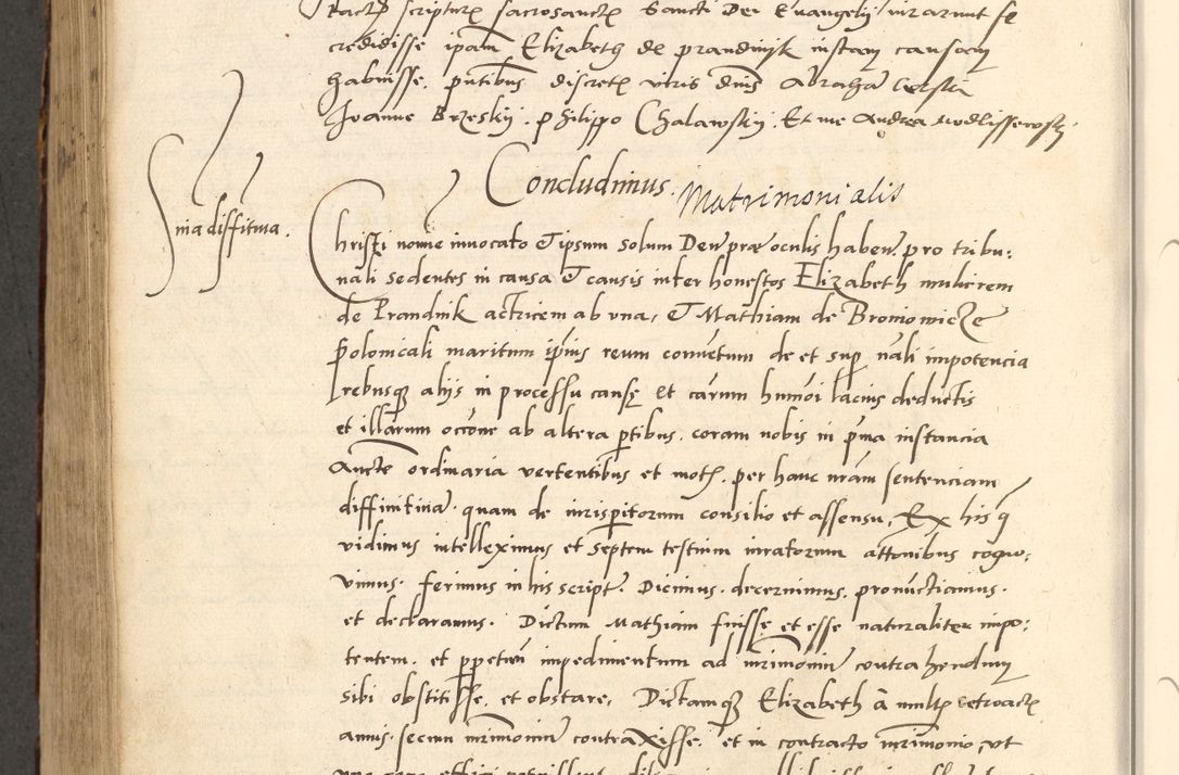 Zdjęcie nr 482 dla obiektu archiwalnego: Acta actorum causarum, sentenciarum et obligationum coram reverendo patre domino Paulo Crassowsky Varschoviensi et Omnium Sanctorum preposito, canonico vicarioque in spiritualibus ex commissione reverendissimi in Christo patris et domini domini Petri Dei gratia episcopi Cracoviensis ac officiali generali Cracoviensi ad annum Domini 1540, cuius indictio est 13, pontificatus sanctissimi in Christo patris et domini nostri domini Pauli divina providencia pape tercii anno sexto a die ac mense infrascriptis feliciter continuantur