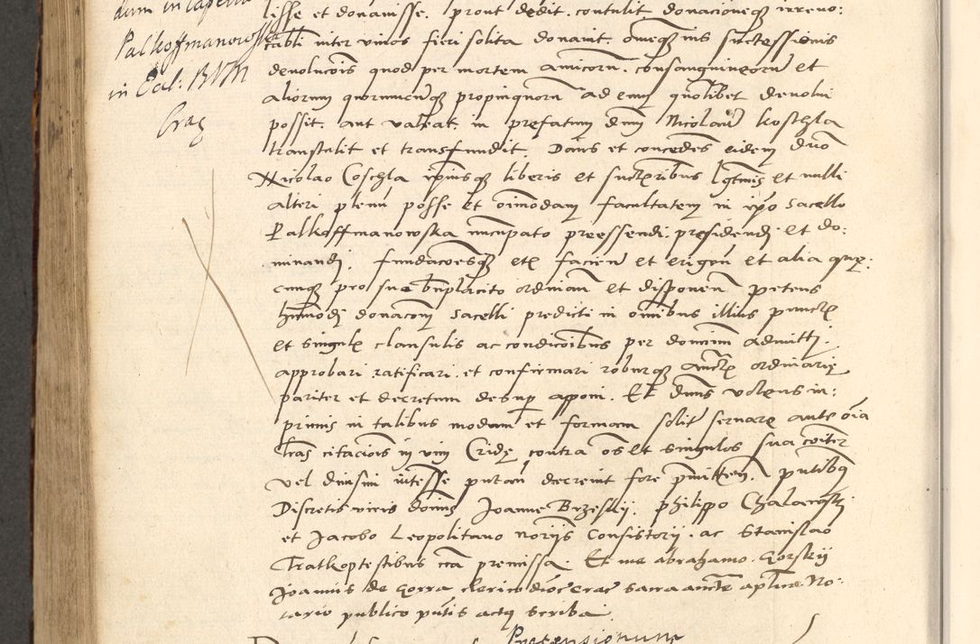 Zdjęcie nr 485 dla obiektu archiwalnego: Acta actorum causarum, sentenciarum et obligationum coram reverendo patre domino Paulo Crassowsky Varschoviensi et Omnium Sanctorum preposito, canonico vicarioque in spiritualibus ex commissione reverendissimi in Christo patris et domini domini Petri Dei gratia episcopi Cracoviensis ac officiali generali Cracoviensi ad annum Domini 1540, cuius indictio est 13, pontificatus sanctissimi in Christo patris et domini nostri domini Pauli divina providencia pape tercii anno sexto a die ac mense infrascriptis feliciter continuantur