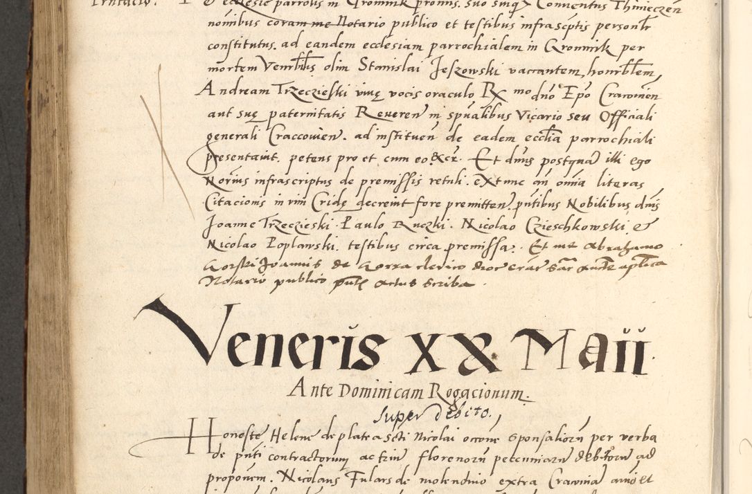 Zdjęcie nr 488 dla obiektu archiwalnego: Acta actorum causarum, sentenciarum et obligationum coram reverendo patre domino Paulo Crassowsky Varschoviensi et Omnium Sanctorum preposito, canonico vicarioque in spiritualibus ex commissione reverendissimi in Christo patris et domini domini Petri Dei gratia episcopi Cracoviensis ac officiali generali Cracoviensi ad annum Domini 1540, cuius indictio est 13, pontificatus sanctissimi in Christo patris et domini nostri domini Pauli divina providencia pape tercii anno sexto a die ac mense infrascriptis feliciter continuantur