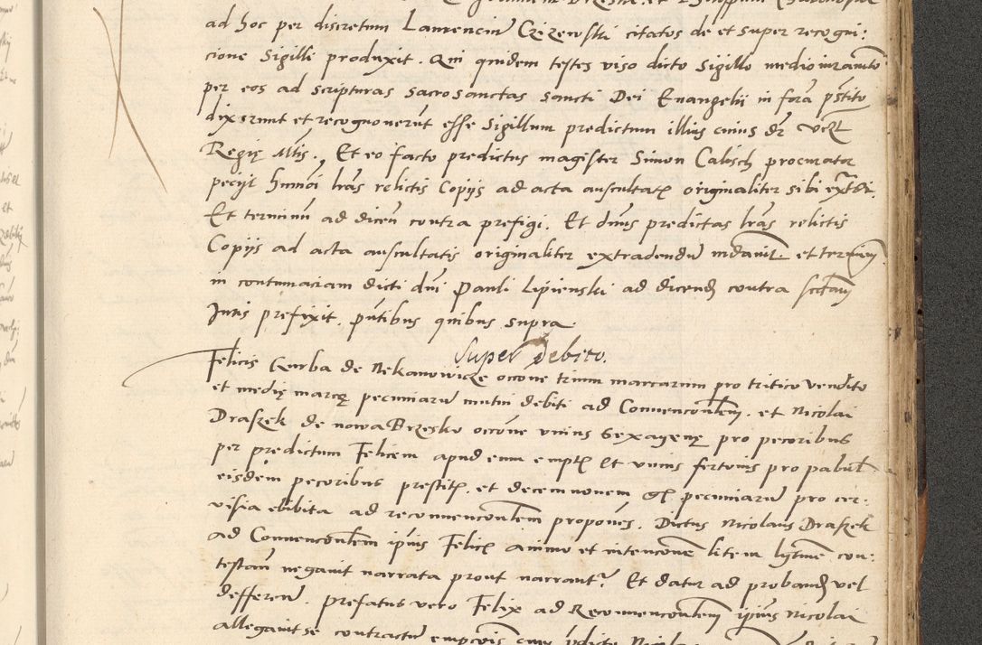 Zdjęcie nr 496 dla obiektu archiwalnego: Acta actorum causarum, sentenciarum et obligationum coram reverendo patre domino Paulo Crassowsky Varschoviensi et Omnium Sanctorum preposito, canonico vicarioque in spiritualibus ex commissione reverendissimi in Christo patris et domini domini Petri Dei gratia episcopi Cracoviensis ac officiali generali Cracoviensi ad annum Domini 1540, cuius indictio est 13, pontificatus sanctissimi in Christo patris et domini nostri domini Pauli divina providencia pape tercii anno sexto a die ac mense infrascriptis feliciter continuantur
