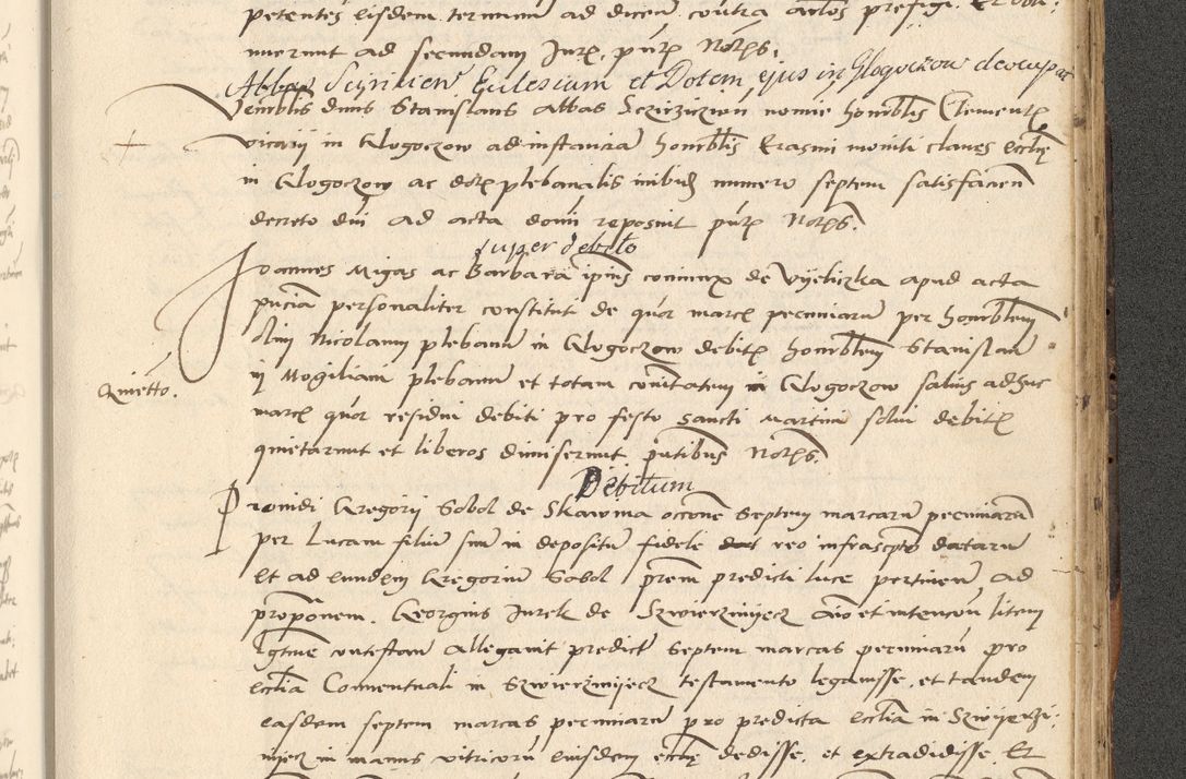 Zdjęcie nr 501 dla obiektu archiwalnego: Acta actorum causarum, sentenciarum et obligationum coram reverendo patre domino Paulo Crassowsky Varschoviensi et Omnium Sanctorum preposito, canonico vicarioque in spiritualibus ex commissione reverendissimi in Christo patris et domini domini Petri Dei gratia episcopi Cracoviensis ac officiali generali Cracoviensi ad annum Domini 1540, cuius indictio est 13, pontificatus sanctissimi in Christo patris et domini nostri domini Pauli divina providencia pape tercii anno sexto a die ac mense infrascriptis feliciter continuantur