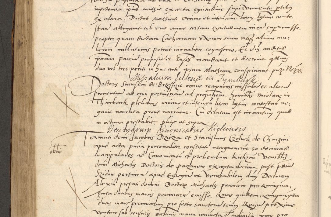 Zdjęcie nr 503 dla obiektu archiwalnego: Acta actorum causarum, sentenciarum et obligationum coram reverendo patre domino Paulo Crassowsky Varschoviensi et Omnium Sanctorum preposito, canonico vicarioque in spiritualibus ex commissione reverendissimi in Christo patris et domini domini Petri Dei gratia episcopi Cracoviensis ac officiali generali Cracoviensi ad annum Domini 1540, cuius indictio est 13, pontificatus sanctissimi in Christo patris et domini nostri domini Pauli divina providencia pape tercii anno sexto a die ac mense infrascriptis feliciter continuantur