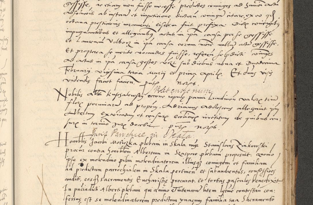 Zdjęcie nr 511 dla obiektu archiwalnego: Acta actorum causarum, sentenciarum et obligationum coram reverendo patre domino Paulo Crassowsky Varschoviensi et Omnium Sanctorum preposito, canonico vicarioque in spiritualibus ex commissione reverendissimi in Christo patris et domini domini Petri Dei gratia episcopi Cracoviensis ac officiali generali Cracoviensi ad annum Domini 1540, cuius indictio est 13, pontificatus sanctissimi in Christo patris et domini nostri domini Pauli divina providencia pape tercii anno sexto a die ac mense infrascriptis feliciter continuantur