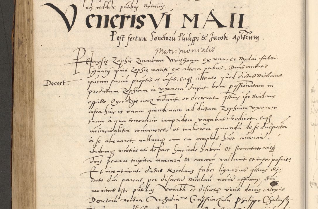 Zdjęcie nr 521 dla obiektu archiwalnego: Acta actorum causarum, sentenciarum et obligationum coram reverendo patre domino Paulo Crassowsky Varschoviensi et Omnium Sanctorum preposito, canonico vicarioque in spiritualibus ex commissione reverendissimi in Christo patris et domini domini Petri Dei gratia episcopi Cracoviensis ac officiali generali Cracoviensi ad annum Domini 1540, cuius indictio est 13, pontificatus sanctissimi in Christo patris et domini nostri domini Pauli divina providencia pape tercii anno sexto a die ac mense infrascriptis feliciter continuantur