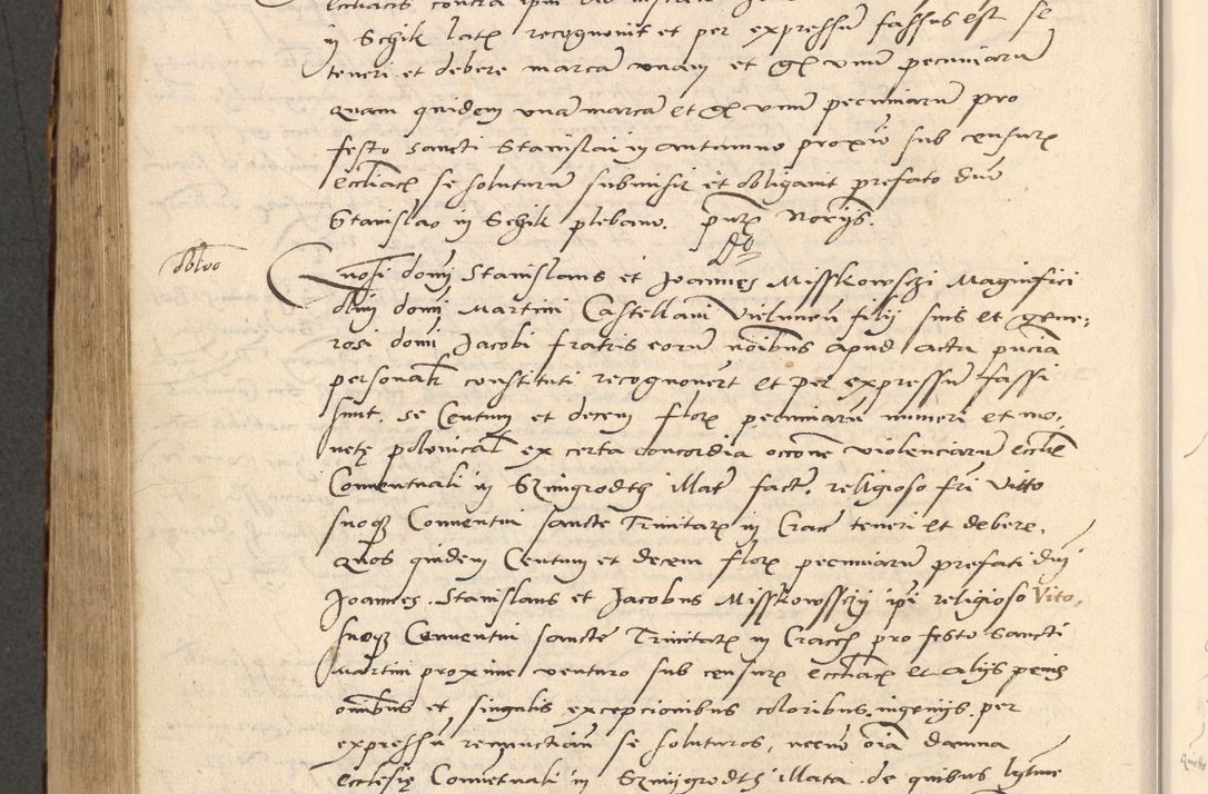 Zdjęcie nr 522 dla obiektu archiwalnego: Acta actorum causarum, sentenciarum et obligationum coram reverendo patre domino Paulo Crassowsky Varschoviensi et Omnium Sanctorum preposito, canonico vicarioque in spiritualibus ex commissione reverendissimi in Christo patris et domini domini Petri Dei gratia episcopi Cracoviensis ac officiali generali Cracoviensi ad annum Domini 1540, cuius indictio est 13, pontificatus sanctissimi in Christo patris et domini nostri domini Pauli divina providencia pape tercii anno sexto a die ac mense infrascriptis feliciter continuantur