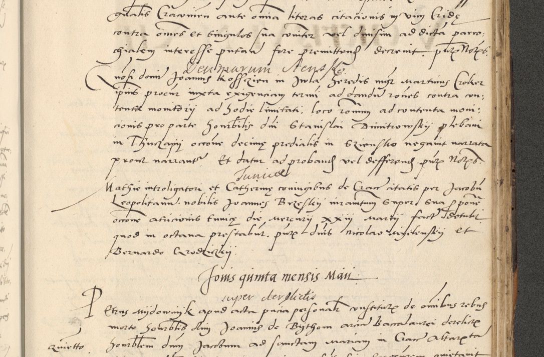 Zdjęcie nr 523 dla obiektu archiwalnego: Acta actorum causarum, sentenciarum et obligationum coram reverendo patre domino Paulo Crassowsky Varschoviensi et Omnium Sanctorum preposito, canonico vicarioque in spiritualibus ex commissione reverendissimi in Christo patris et domini domini Petri Dei gratia episcopi Cracoviensis ac officiali generali Cracoviensi ad annum Domini 1540, cuius indictio est 13, pontificatus sanctissimi in Christo patris et domini nostri domini Pauli divina providencia pape tercii anno sexto a die ac mense infrascriptis feliciter continuantur