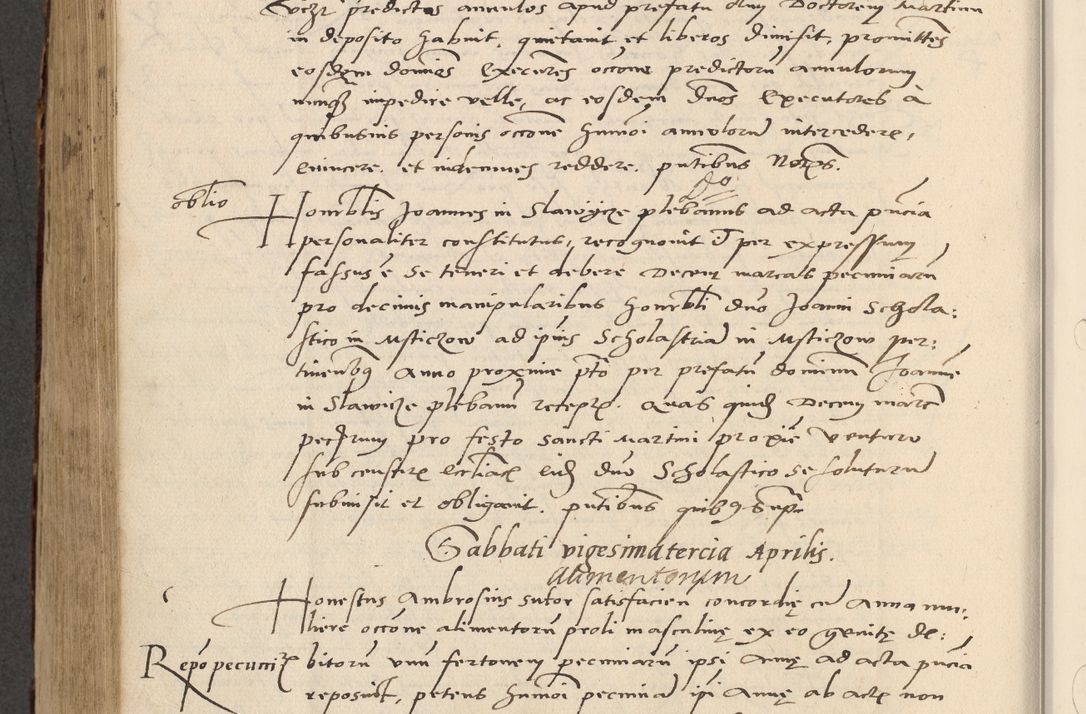 Zdjęcie nr 534 dla obiektu archiwalnego: Acta actorum causarum, sentenciarum et obligationum coram reverendo patre domino Paulo Crassowsky Varschoviensi et Omnium Sanctorum preposito, canonico vicarioque in spiritualibus ex commissione reverendissimi in Christo patris et domini domini Petri Dei gratia episcopi Cracoviensis ac officiali generali Cracoviensi ad annum Domini 1540, cuius indictio est 13, pontificatus sanctissimi in Christo patris et domini nostri domini Pauli divina providencia pape tercii anno sexto a die ac mense infrascriptis feliciter continuantur