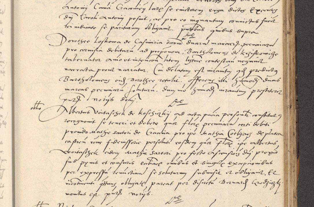 Zdjęcie nr 540 dla obiektu archiwalnego: Acta actorum causarum, sentenciarum et obligationum coram reverendo patre domino Paulo Crassowsky Varschoviensi et Omnium Sanctorum preposito, canonico vicarioque in spiritualibus ex commissione reverendissimi in Christo patris et domini domini Petri Dei gratia episcopi Cracoviensis ac officiali generali Cracoviensi ad annum Domini 1540, cuius indictio est 13, pontificatus sanctissimi in Christo patris et domini nostri domini Pauli divina providencia pape tercii anno sexto a die ac mense infrascriptis feliciter continuantur