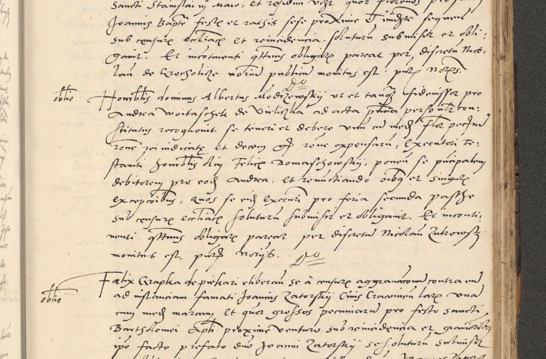 Zdjęcie nr 541 dla obiektu archiwalnego: Acta actorum causarum, sentenciarum et obligationum coram reverendo patre domino Paulo Crassowsky Varschoviensi et Omnium Sanctorum preposito, canonico vicarioque in spiritualibus ex commissione reverendissimi in Christo patris et domini domini Petri Dei gratia episcopi Cracoviensis ac officiali generali Cracoviensi ad annum Domini 1540, cuius indictio est 13, pontificatus sanctissimi in Christo patris et domini nostri domini Pauli divina providencia pape tercii anno sexto a die ac mense infrascriptis feliciter continuantur