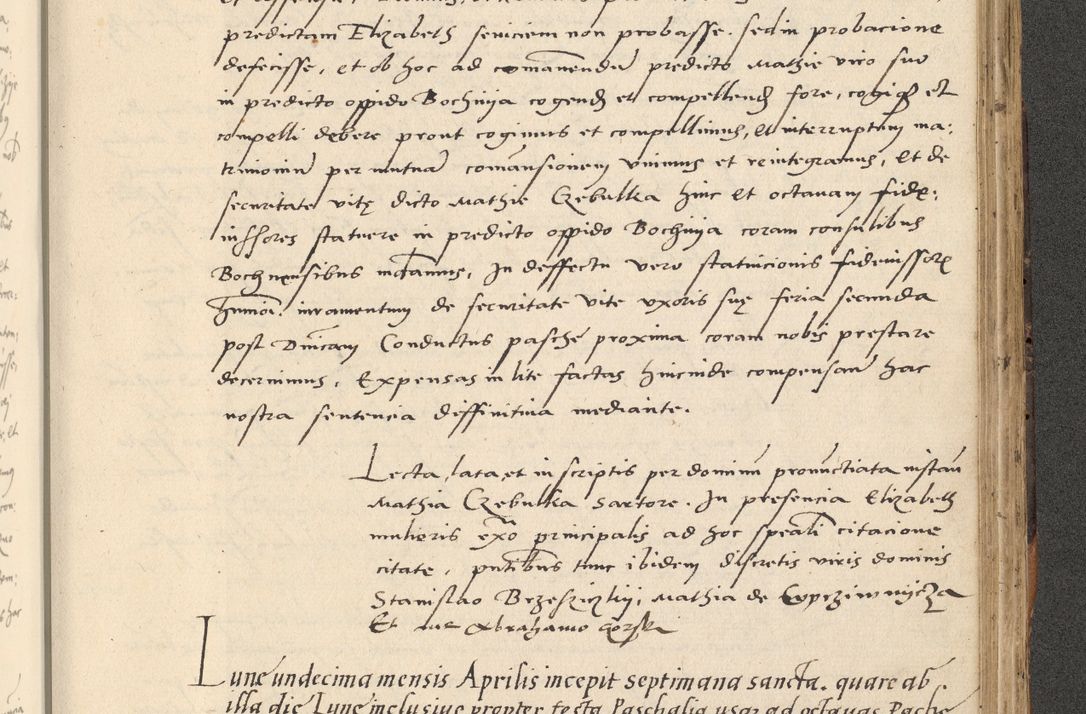 Zdjęcie nr 544 dla obiektu archiwalnego: Acta actorum causarum, sentenciarum et obligationum coram reverendo patre domino Paulo Crassowsky Varschoviensi et Omnium Sanctorum preposito, canonico vicarioque in spiritualibus ex commissione reverendissimi in Christo patris et domini domini Petri Dei gratia episcopi Cracoviensis ac officiali generali Cracoviensi ad annum Domini 1540, cuius indictio est 13, pontificatus sanctissimi in Christo patris et domini nostri domini Pauli divina providencia pape tercii anno sexto a die ac mense infrascriptis feliciter continuantur
