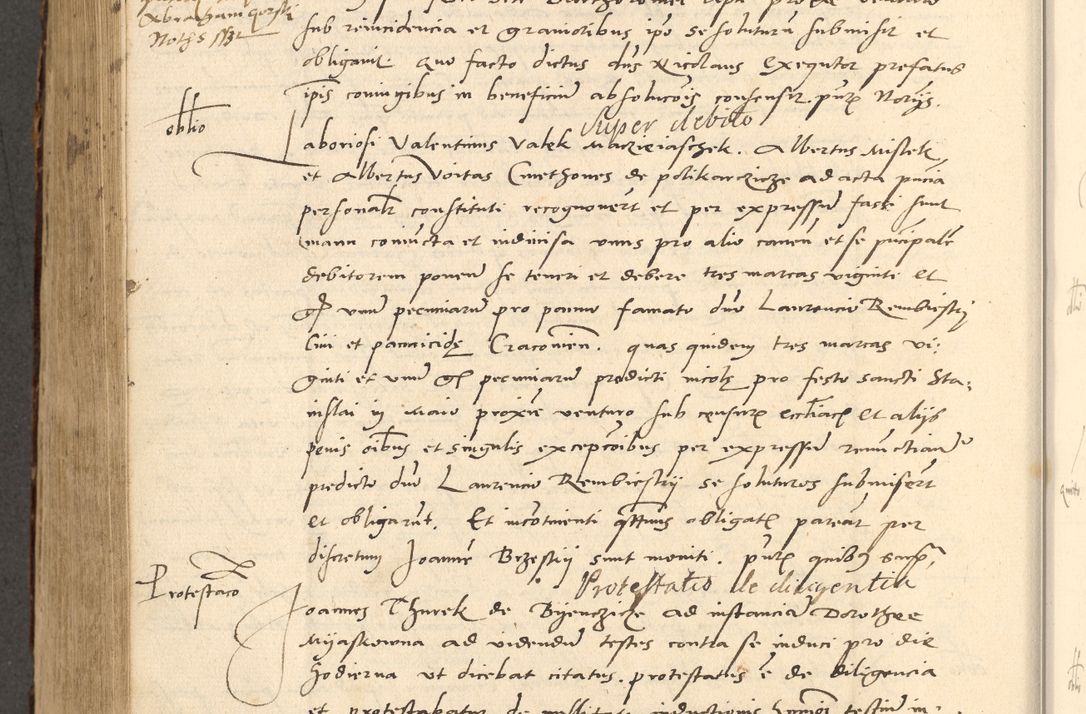Zdjęcie nr 563 dla obiektu archiwalnego: Acta actorum causarum, sentenciarum et obligationum coram reverendo patre domino Paulo Crassowsky Varschoviensi et Omnium Sanctorum preposito, canonico vicarioque in spiritualibus ex commissione reverendissimi in Christo patris et domini domini Petri Dei gratia episcopi Cracoviensis ac officiali generali Cracoviensi ad annum Domini 1540, cuius indictio est 13, pontificatus sanctissimi in Christo patris et domini nostri domini Pauli divina providencia pape tercii anno sexto a die ac mense infrascriptis feliciter continuantur