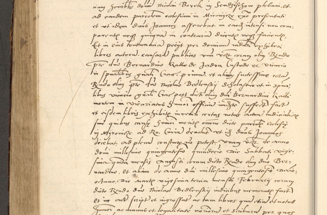 Zdjęcie nr 566 dla obiektu archiwalnego: Acta actorum causarum, sentenciarum et obligationum coram reverendo patre domino Paulo Crassowsky Varschoviensi et Omnium Sanctorum preposito, canonico vicarioque in spiritualibus ex commissione reverendissimi in Christo patris et domini domini Petri Dei gratia episcopi Cracoviensis ac officiali generali Cracoviensi ad annum Domini 1540, cuius indictio est 13, pontificatus sanctissimi in Christo patris et domini nostri domini Pauli divina providencia pape tercii anno sexto a die ac mense infrascriptis feliciter continuantur