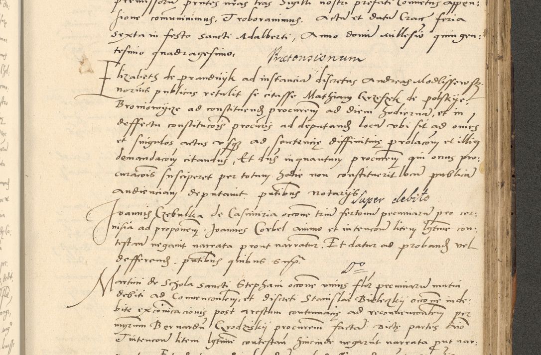 Zdjęcie nr 570 dla obiektu archiwalnego: Acta actorum causarum, sentenciarum et obligationum coram reverendo patre domino Paulo Crassowsky Varschoviensi et Omnium Sanctorum preposito, canonico vicarioque in spiritualibus ex commissione reverendissimi in Christo patris et domini domini Petri Dei gratia episcopi Cracoviensis ac officiali generali Cracoviensi ad annum Domini 1540, cuius indictio est 13, pontificatus sanctissimi in Christo patris et domini nostri domini Pauli divina providencia pape tercii anno sexto a die ac mense infrascriptis feliciter continuantur