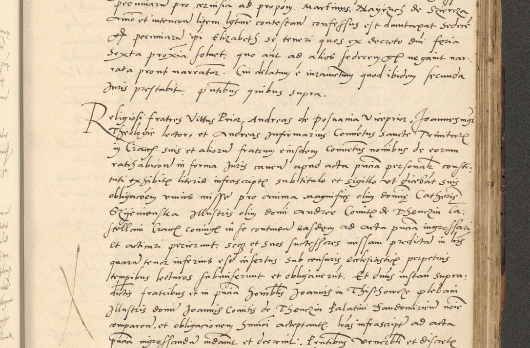 Zdjęcie nr 572 dla obiektu archiwalnego: Acta actorum causarum, sentenciarum et obligationum coram reverendo patre domino Paulo Crassowsky Varschoviensi et Omnium Sanctorum preposito, canonico vicarioque in spiritualibus ex commissione reverendissimi in Christo patris et domini domini Petri Dei gratia episcopi Cracoviensis ac officiali generali Cracoviensi ad annum Domini 1540, cuius indictio est 13, pontificatus sanctissimi in Christo patris et domini nostri domini Pauli divina providencia pape tercii anno sexto a die ac mense infrascriptis feliciter continuantur