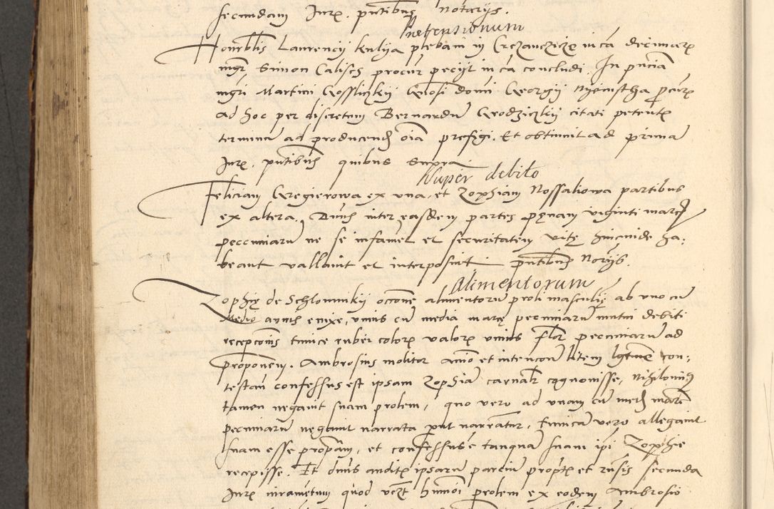 Zdjęcie nr 573 dla obiektu archiwalnego: Acta actorum causarum, sentenciarum et obligationum coram reverendo patre domino Paulo Crassowsky Varschoviensi et Omnium Sanctorum preposito, canonico vicarioque in spiritualibus ex commissione reverendissimi in Christo patris et domini domini Petri Dei gratia episcopi Cracoviensis ac officiali generali Cracoviensi ad annum Domini 1540, cuius indictio est 13, pontificatus sanctissimi in Christo patris et domini nostri domini Pauli divina providencia pape tercii anno sexto a die ac mense infrascriptis feliciter continuantur