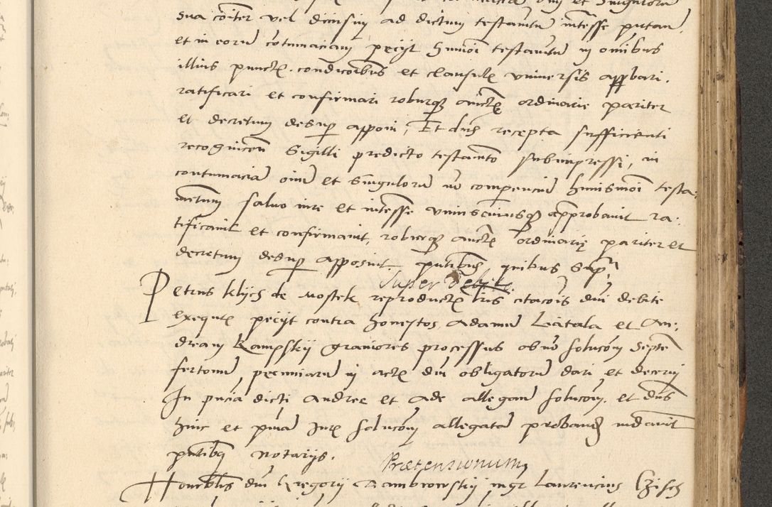 Zdjęcie nr 586 dla obiektu archiwalnego: Acta actorum causarum, sentenciarum et obligationum coram reverendo patre domino Paulo Crassowsky Varschoviensi et Omnium Sanctorum preposito, canonico vicarioque in spiritualibus ex commissione reverendissimi in Christo patris et domini domini Petri Dei gratia episcopi Cracoviensis ac officiali generali Cracoviensi ad annum Domini 1540, cuius indictio est 13, pontificatus sanctissimi in Christo patris et domini nostri domini Pauli divina providencia pape tercii anno sexto a die ac mense infrascriptis feliciter continuantur