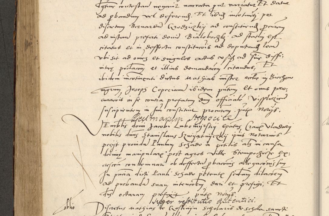 Zdjęcie nr 590 dla obiektu archiwalnego: Acta actorum causarum, sentenciarum et obligationum coram reverendo patre domino Paulo Crassowsky Varschoviensi et Omnium Sanctorum preposito, canonico vicarioque in spiritualibus ex commissione reverendissimi in Christo patris et domini domini Petri Dei gratia episcopi Cracoviensis ac officiali generali Cracoviensi ad annum Domini 1540, cuius indictio est 13, pontificatus sanctissimi in Christo patris et domini nostri domini Pauli divina providencia pape tercii anno sexto a die ac mense infrascriptis feliciter continuantur