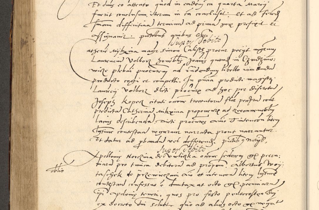 Zdjęcie nr 595 dla obiektu archiwalnego: Acta actorum causarum, sentenciarum et obligationum coram reverendo patre domino Paulo Crassowsky Varschoviensi et Omnium Sanctorum preposito, canonico vicarioque in spiritualibus ex commissione reverendissimi in Christo patris et domini domini Petri Dei gratia episcopi Cracoviensis ac officiali generali Cracoviensi ad annum Domini 1540, cuius indictio est 13, pontificatus sanctissimi in Christo patris et domini nostri domini Pauli divina providencia pape tercii anno sexto a die ac mense infrascriptis feliciter continuantur
