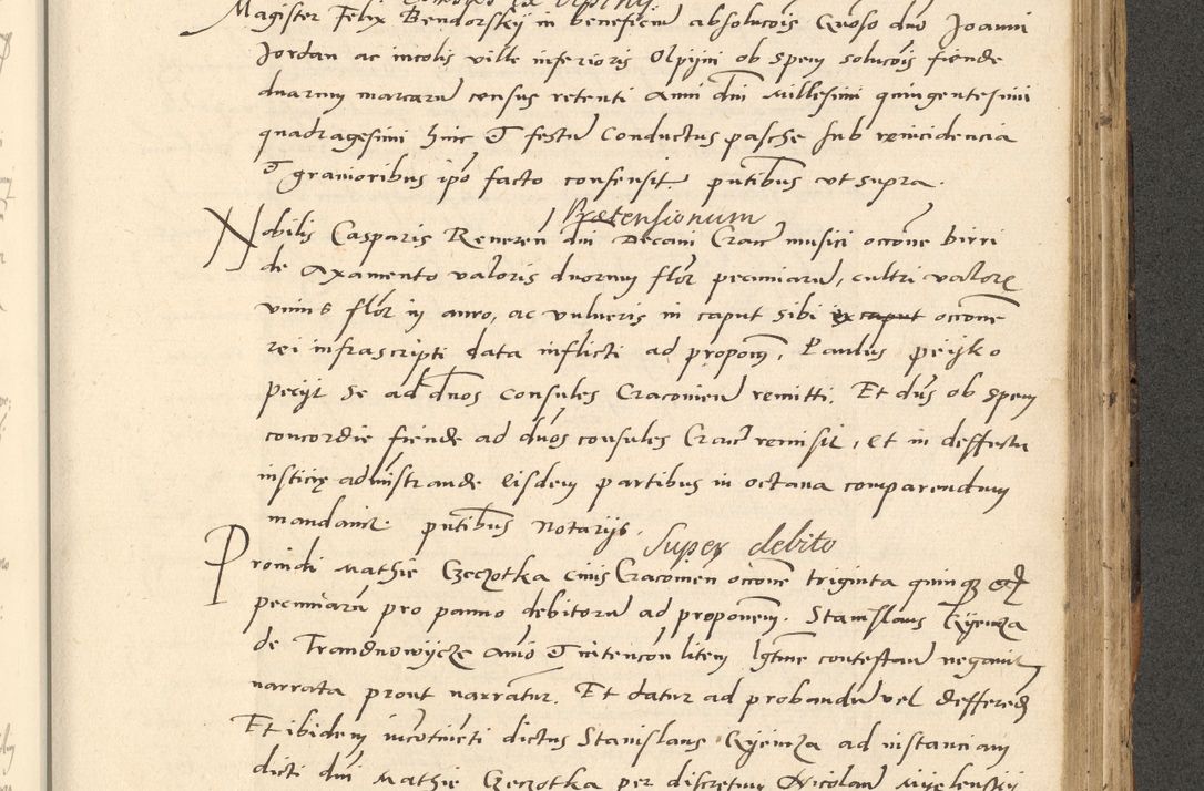 Zdjęcie nr 603 dla obiektu archiwalnego: Acta actorum causarum, sentenciarum et obligationum coram reverendo patre domino Paulo Crassowsky Varschoviensi et Omnium Sanctorum preposito, canonico vicarioque in spiritualibus ex commissione reverendissimi in Christo patris et domini domini Petri Dei gratia episcopi Cracoviensis ac officiali generali Cracoviensi ad annum Domini 1540, cuius indictio est 13, pontificatus sanctissimi in Christo patris et domini nostri domini Pauli divina providencia pape tercii anno sexto a die ac mense infrascriptis feliciter continuantur