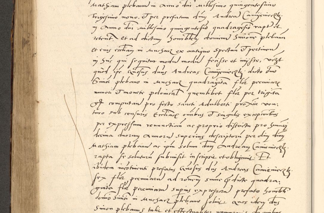 Zdjęcie nr 608 dla obiektu archiwalnego: Acta actorum causarum, sentenciarum et obligationum coram reverendo patre domino Paulo Crassowsky Varschoviensi et Omnium Sanctorum preposito, canonico vicarioque in spiritualibus ex commissione reverendissimi in Christo patris et domini domini Petri Dei gratia episcopi Cracoviensis ac officiali generali Cracoviensi ad annum Domini 1540, cuius indictio est 13, pontificatus sanctissimi in Christo patris et domini nostri domini Pauli divina providencia pape tercii anno sexto a die ac mense infrascriptis feliciter continuantur