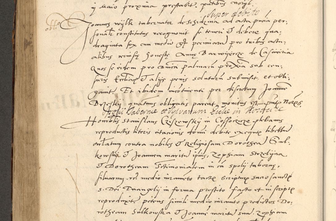 Zdjęcie nr 611 dla obiektu archiwalnego: Acta actorum causarum, sentenciarum et obligationum coram reverendo patre domino Paulo Crassowsky Varschoviensi et Omnium Sanctorum preposito, canonico vicarioque in spiritualibus ex commissione reverendissimi in Christo patris et domini domini Petri Dei gratia episcopi Cracoviensis ac officiali generali Cracoviensi ad annum Domini 1540, cuius indictio est 13, pontificatus sanctissimi in Christo patris et domini nostri domini Pauli divina providencia pape tercii anno sexto a die ac mense infrascriptis feliciter continuantur