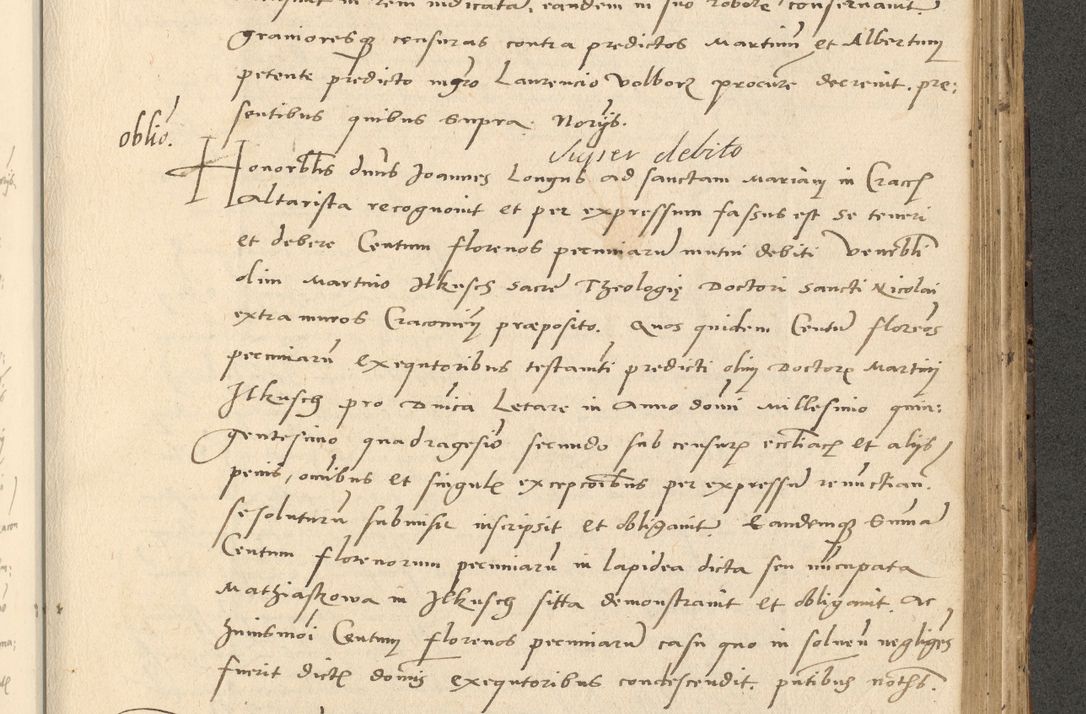 Zdjęcie nr 622 dla obiektu archiwalnego: Acta actorum causarum, sentenciarum et obligationum coram reverendo patre domino Paulo Crassowsky Varschoviensi et Omnium Sanctorum preposito, canonico vicarioque in spiritualibus ex commissione reverendissimi in Christo patris et domini domini Petri Dei gratia episcopi Cracoviensis ac officiali generali Cracoviensi ad annum Domini 1540, cuius indictio est 13, pontificatus sanctissimi in Christo patris et domini nostri domini Pauli divina providencia pape tercii anno sexto a die ac mense infrascriptis feliciter continuantur