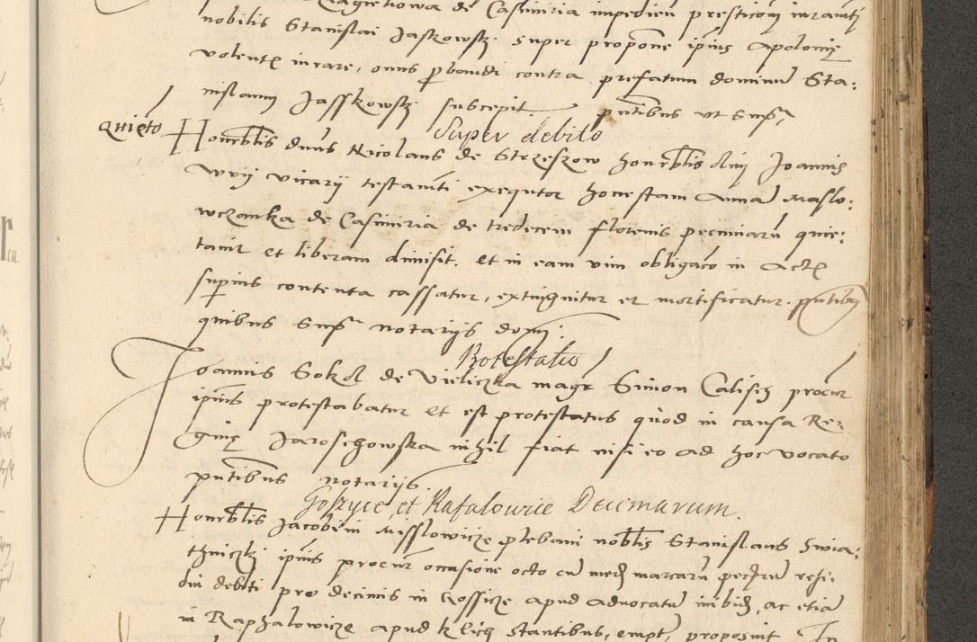 Zdjęcie nr 624 dla obiektu archiwalnego: Acta actorum causarum, sentenciarum et obligationum coram reverendo patre domino Paulo Crassowsky Varschoviensi et Omnium Sanctorum preposito, canonico vicarioque in spiritualibus ex commissione reverendissimi in Christo patris et domini domini Petri Dei gratia episcopi Cracoviensis ac officiali generali Cracoviensi ad annum Domini 1540, cuius indictio est 13, pontificatus sanctissimi in Christo patris et domini nostri domini Pauli divina providencia pape tercii anno sexto a die ac mense infrascriptis feliciter continuantur