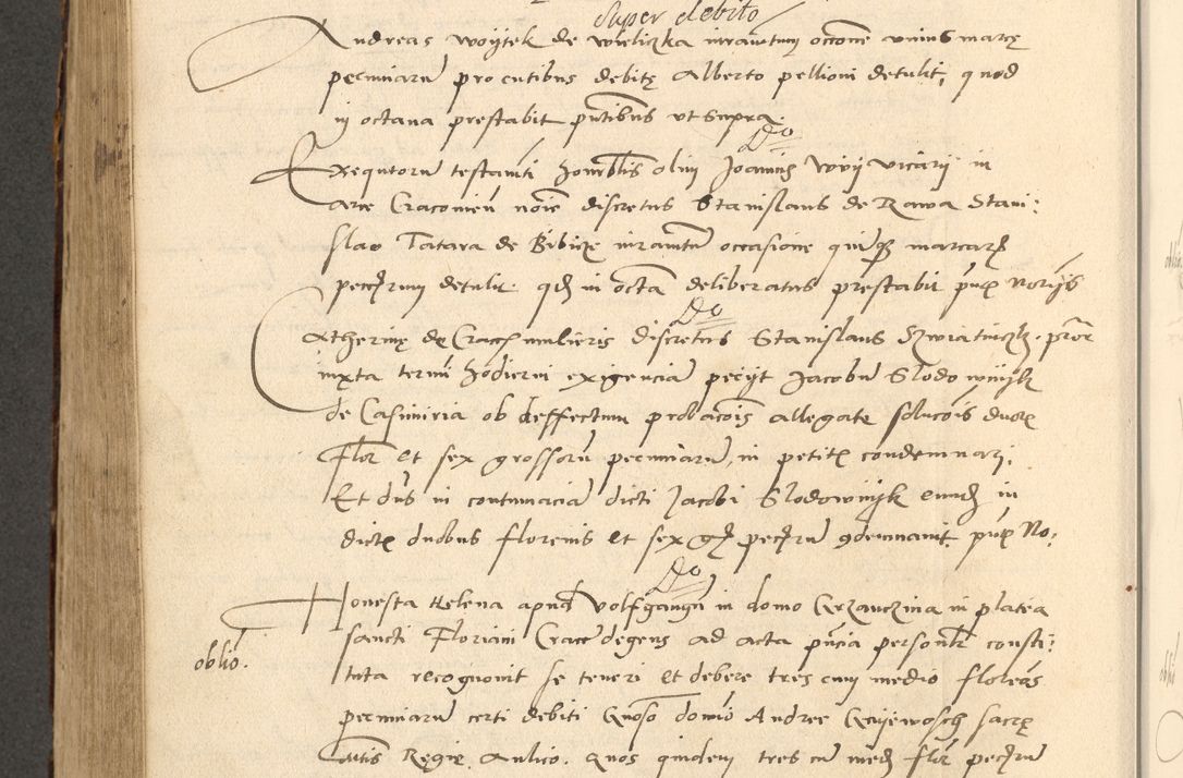 Zdjęcie nr 627 dla obiektu archiwalnego: Acta actorum causarum, sentenciarum et obligationum coram reverendo patre domino Paulo Crassowsky Varschoviensi et Omnium Sanctorum preposito, canonico vicarioque in spiritualibus ex commissione reverendissimi in Christo patris et domini domini Petri Dei gratia episcopi Cracoviensis ac officiali generali Cracoviensi ad annum Domini 1540, cuius indictio est 13, pontificatus sanctissimi in Christo patris et domini nostri domini Pauli divina providencia pape tercii anno sexto a die ac mense infrascriptis feliciter continuantur