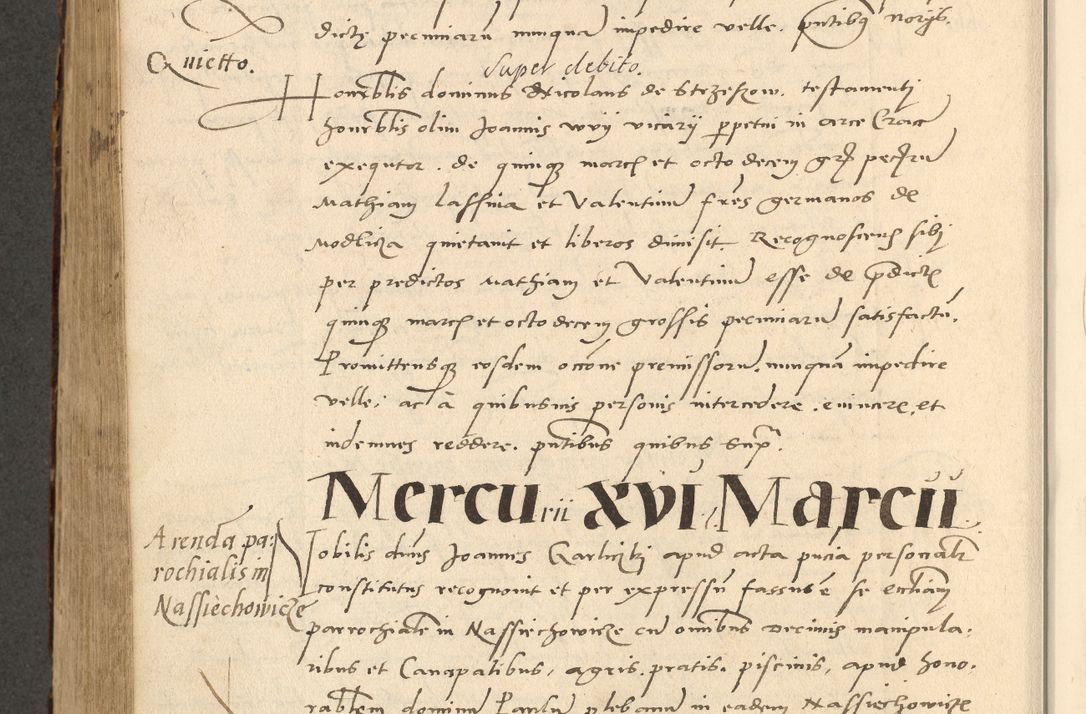 Zdjęcie nr 633 dla obiektu archiwalnego: Acta actorum causarum, sentenciarum et obligationum coram reverendo patre domino Paulo Crassowsky Varschoviensi et Omnium Sanctorum preposito, canonico vicarioque in spiritualibus ex commissione reverendissimi in Christo patris et domini domini Petri Dei gratia episcopi Cracoviensis ac officiali generali Cracoviensi ad annum Domini 1540, cuius indictio est 13, pontificatus sanctissimi in Christo patris et domini nostri domini Pauli divina providencia pape tercii anno sexto a die ac mense infrascriptis feliciter continuantur