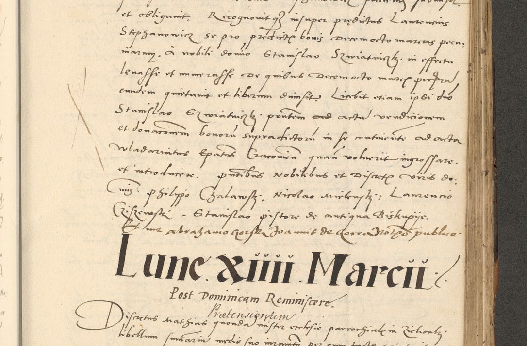 Zdjęcie nr 638 dla obiektu archiwalnego: Acta actorum causarum, sentenciarum et obligationum coram reverendo patre domino Paulo Crassowsky Varschoviensi et Omnium Sanctorum preposito, canonico vicarioque in spiritualibus ex commissione reverendissimi in Christo patris et domini domini Petri Dei gratia episcopi Cracoviensis ac officiali generali Cracoviensi ad annum Domini 1540, cuius indictio est 13, pontificatus sanctissimi in Christo patris et domini nostri domini Pauli divina providencia pape tercii anno sexto a die ac mense infrascriptis feliciter continuantur