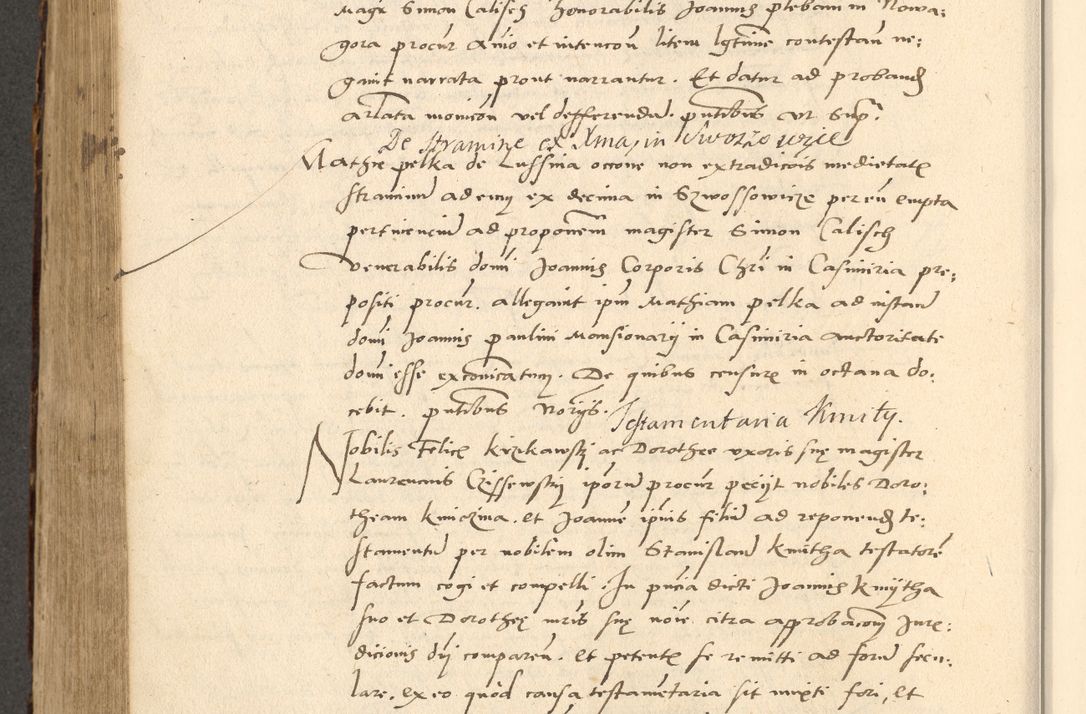 Zdjęcie nr 642 dla obiektu archiwalnego: Acta actorum causarum, sentenciarum et obligationum coram reverendo patre domino Paulo Crassowsky Varschoviensi et Omnium Sanctorum preposito, canonico vicarioque in spiritualibus ex commissione reverendissimi in Christo patris et domini domini Petri Dei gratia episcopi Cracoviensis ac officiali generali Cracoviensi ad annum Domini 1540, cuius indictio est 13, pontificatus sanctissimi in Christo patris et domini nostri domini Pauli divina providencia pape tercii anno sexto a die ac mense infrascriptis feliciter continuantur
