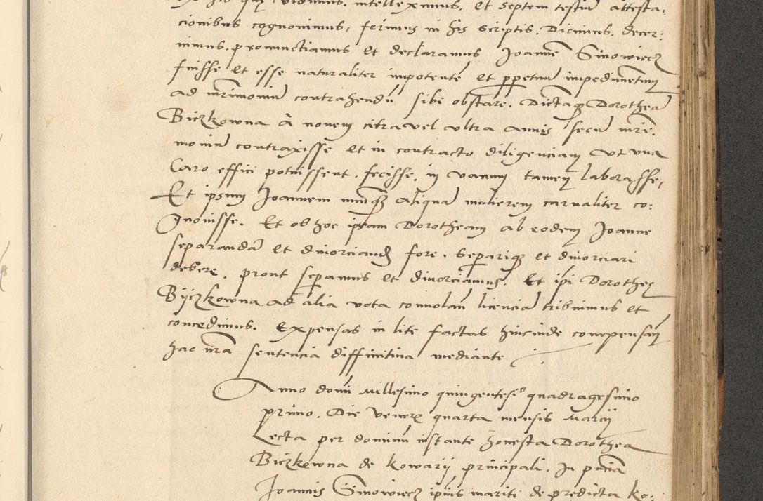 Zdjęcie nr 650 dla obiektu archiwalnego: Acta actorum causarum, sentenciarum et obligationum coram reverendo patre domino Paulo Crassowsky Varschoviensi et Omnium Sanctorum preposito, canonico vicarioque in spiritualibus ex commissione reverendissimi in Christo patris et domini domini Petri Dei gratia episcopi Cracoviensis ac officiali generali Cracoviensi ad annum Domini 1540, cuius indictio est 13, pontificatus sanctissimi in Christo patris et domini nostri domini Pauli divina providencia pape tercii anno sexto a die ac mense infrascriptis feliciter continuantur