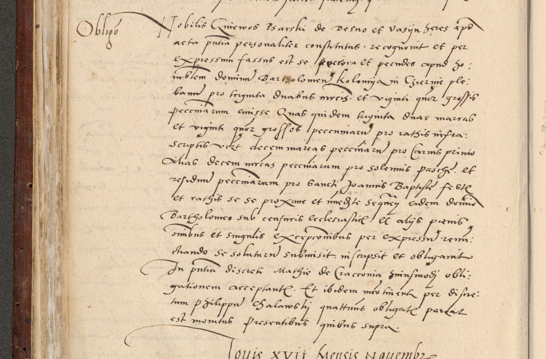 Zdjęcie nr 191 dla obiektu archiwalnego: Acta actorum causarum, sentenciarum et obligationum coram reverendo patre domino Paulo Crassowski Warscheviensi et Omnium Sanctorum preposito, canonico et officiali in spiritualibus generali Cracoviensi ad annum Domini millesimum quingentesimum quadragesimum primum, cuius indicio est quatuor decima, pontificatu (sic!) sanctissimi in Christo patris et domini nostri domini Pauli divina providencia pape tercii,, anno septimo, a die ac mense infrascriptis feliciter continuantur