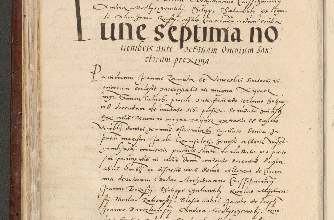 Zdjęcie nr 179 dla obiektu archiwalnego: Acta actorum causarum, sentenciarum et obligationum coram reverendo patre domino Paulo Crassowski Warscheviensi et Omnium Sanctorum preposito, canonico et officiali in spiritualibus generali Cracoviensi ad annum Domini millesimum quingentesimum quadragesimum primum, cuius indicio est quatuor decima, pontificatu (sic!) sanctissimi in Christo patris et domini nostri domini Pauli divina providencia pape tercii,, anno septimo, a die ac mense infrascriptis feliciter continuantur