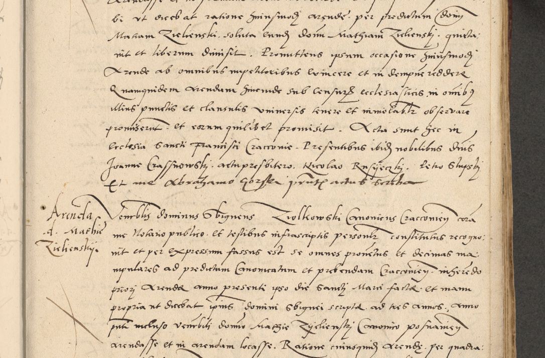 Zdjęcie nr 164 dla obiektu archiwalnego: Acta actorum causarum, sentenciarum et obligationum coram reverendo patre domino Paulo Crassowski Warscheviensi et Omnium Sanctorum preposito, canonico et officiali in spiritualibus generali Cracoviensi ad annum Domini millesimum quingentesimum quadragesimum primum, cuius indicio est quatuor decima, pontificatu (sic!) sanctissimi in Christo patris et domini nostri domini Pauli divina providencia pape tercii,, anno septimo, a die ac mense infrascriptis feliciter continuantur