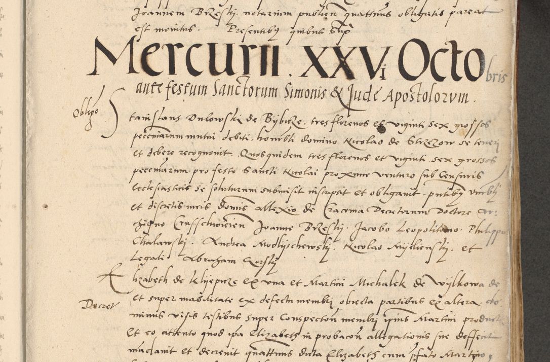 Zdjęcie nr 152 dla obiektu archiwalnego: Acta actorum causarum, sentenciarum et obligationum coram reverendo patre domino Paulo Crassowski Warscheviensi et Omnium Sanctorum preposito, canonico et officiali in spiritualibus generali Cracoviensi ad annum Domini millesimum quingentesimum quadragesimum primum, cuius indicio est quatuor decima, pontificatu (sic!) sanctissimi in Christo patris et domini nostri domini Pauli divina providencia pape tercii,, anno septimo, a die ac mense infrascriptis feliciter continuantur