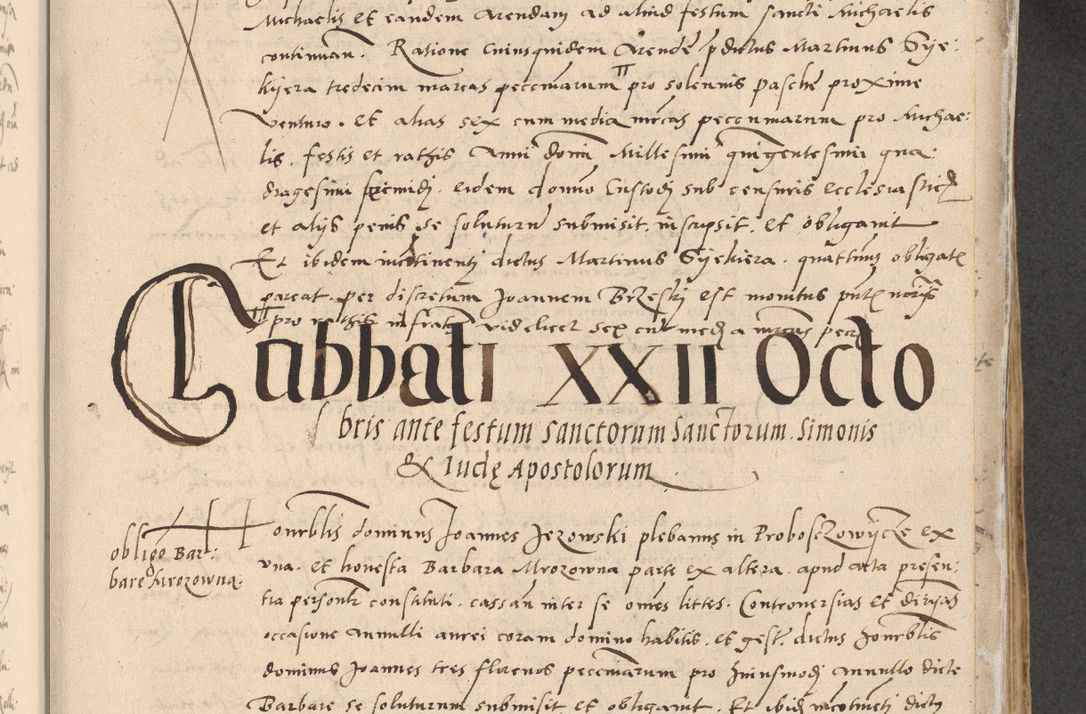 Zdjęcie nr 146 dla obiektu archiwalnego: Acta actorum causarum, sentenciarum et obligationum coram reverendo patre domino Paulo Crassowski Warscheviensi et Omnium Sanctorum preposito, canonico et officiali in spiritualibus generali Cracoviensi ad annum Domini millesimum quingentesimum quadragesimum primum, cuius indicio est quatuor decima, pontificatu (sic!) sanctissimi in Christo patris et domini nostri domini Pauli divina providencia pape tercii,, anno septimo, a die ac mense infrascriptis feliciter continuantur