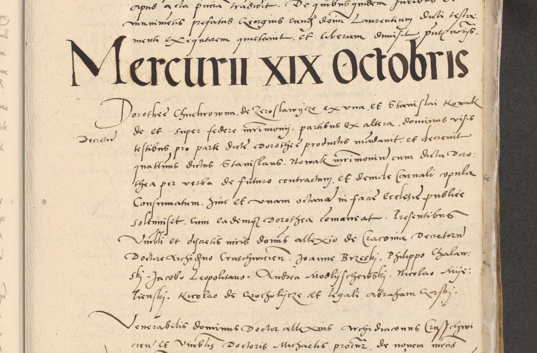 Zdjęcie nr 138 dla obiektu archiwalnego: Acta actorum causarum, sentenciarum et obligationum coram reverendo patre domino Paulo Crassowski Warscheviensi et Omnium Sanctorum preposito, canonico et officiali in spiritualibus generali Cracoviensi ad annum Domini millesimum quingentesimum quadragesimum primum, cuius indicio est quatuor decima, pontificatu (sic!) sanctissimi in Christo patris et domini nostri domini Pauli divina providencia pape tercii,, anno septimo, a die ac mense infrascriptis feliciter continuantur