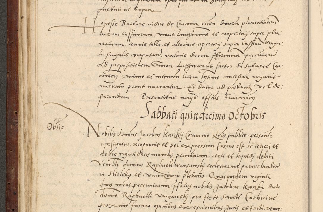 Zdjęcie nr 131 dla obiektu archiwalnego: Acta actorum causarum, sentenciarum et obligationum coram reverendo patre domino Paulo Crassowski Warscheviensi et Omnium Sanctorum preposito, canonico et officiali in spiritualibus generali Cracoviensi ad annum Domini millesimum quingentesimum quadragesimum primum, cuius indicio est quatuor decima, pontificatu (sic!) sanctissimi in Christo patris et domini nostri domini Pauli divina providencia pape tercii,, anno septimo, a die ac mense infrascriptis feliciter continuantur