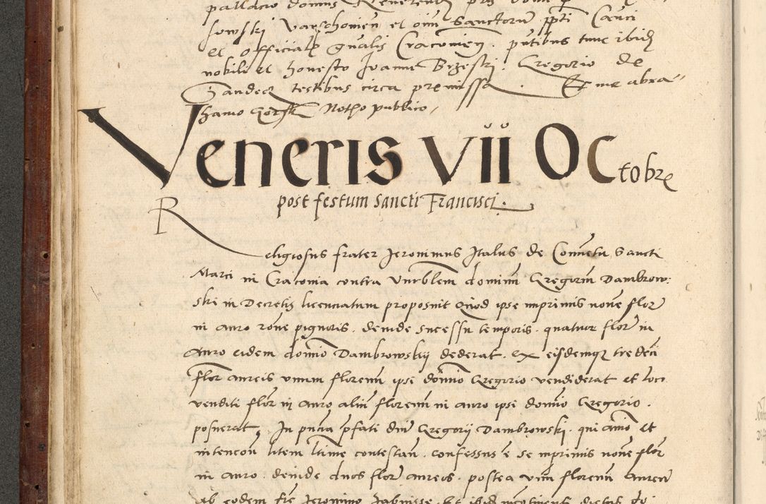 Zdjęcie nr 119 dla obiektu archiwalnego: Acta actorum causarum, sentenciarum et obligationum coram reverendo patre domino Paulo Crassowski Warscheviensi et Omnium Sanctorum preposito, canonico et officiali in spiritualibus generali Cracoviensi ad annum Domini millesimum quingentesimum quadragesimum primum, cuius indicio est quatuor decima, pontificatu (sic!) sanctissimi in Christo patris et domini nostri domini Pauli divina providencia pape tercii,, anno septimo, a die ac mense infrascriptis feliciter continuantur